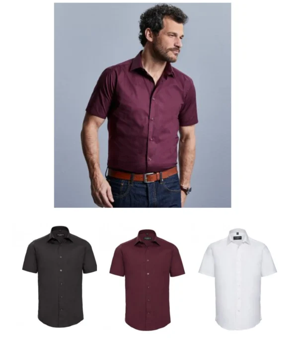 Russell Collection 947M Short sleeve Fitted Easy Care Shirt
